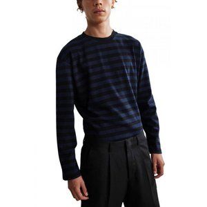 Classic Black and Blue Striped Sweater